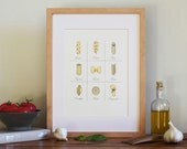 Pasta Letterpress Art Print