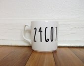 24601 Hand Illustrated Sharpie Mug Cup Les Miserables Quote Minimal Modern Contemporary Art Upcycle Porcelain Ceramic White Unique Gift