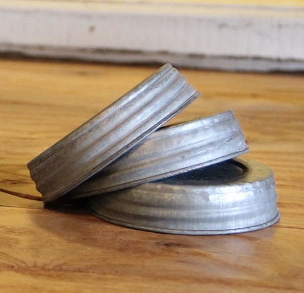 Vintage Reproduction Zinc Wide Mouth Canning Jar Lids