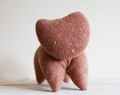 caramel handmade wool kitten plush