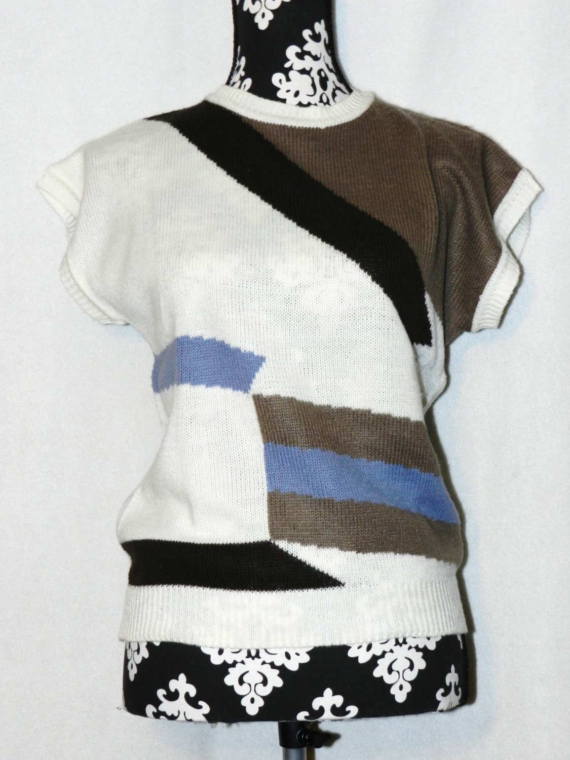 Vintage Abstract Sweater Tee - Size Small