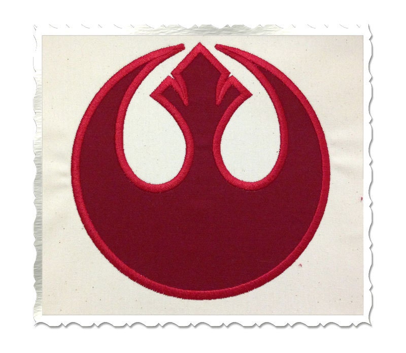 Star Wars Rebel Alliance Applique Machine Embroidery Design - 5 Sizes