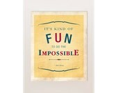 The Impossible - Quote by Walt Disney 8x10 Art Print