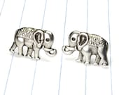 elephant earrings - elephant studs - elephant jewelry - elephant - animal earrings - animal jewelry - animal studs - metal studs - animal