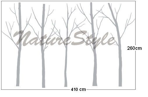 nursery decal trees wall decal winter trees vinyl wall decal baby room black decal-5 Winter Trees
