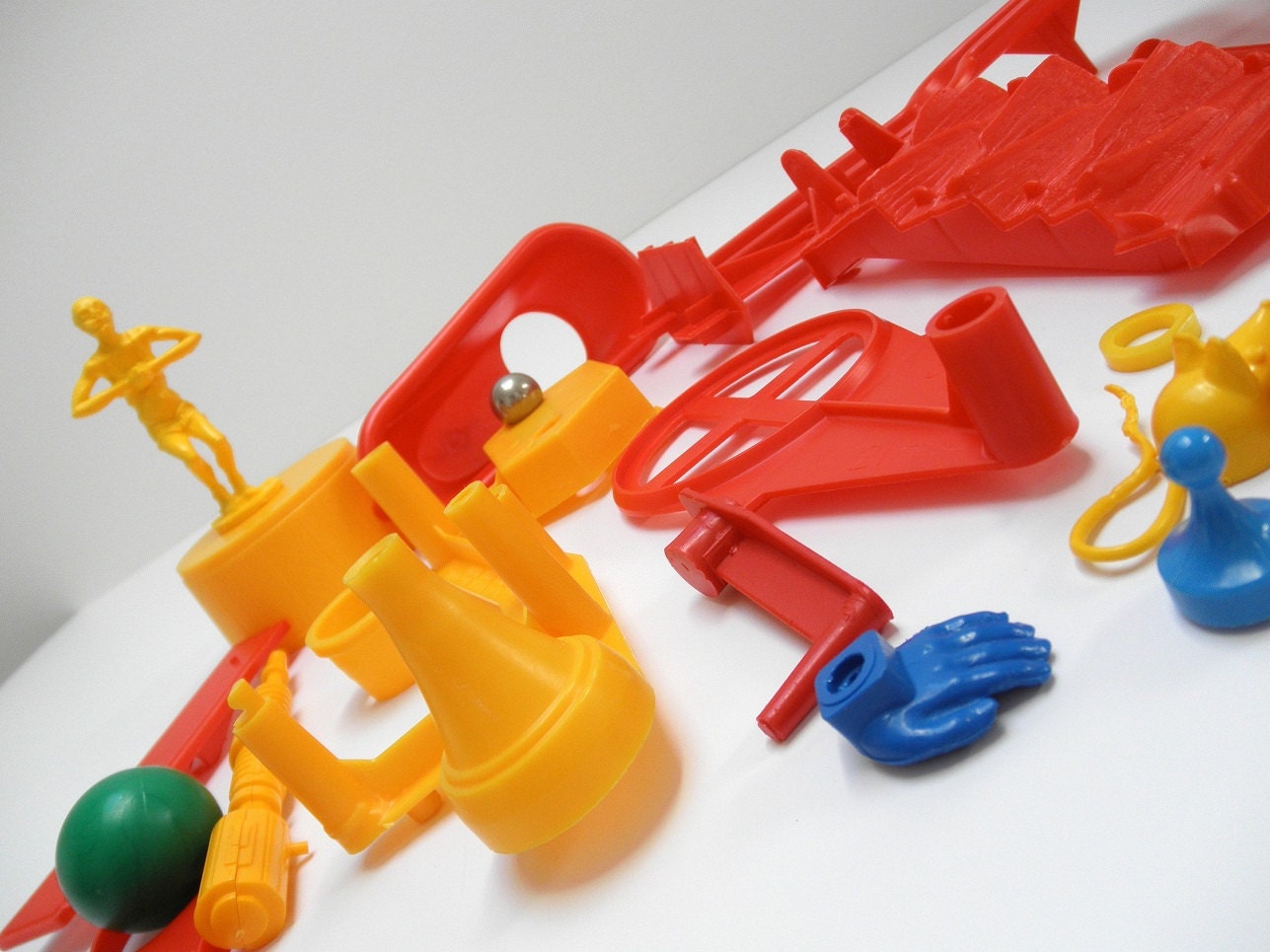 Mouse Trap Game Parts - 1960s Vintage Milton Bradley - Kitsch Midcentury Toy - 60s Toy Collector - Game Pieces