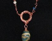 Copper and bead necklace