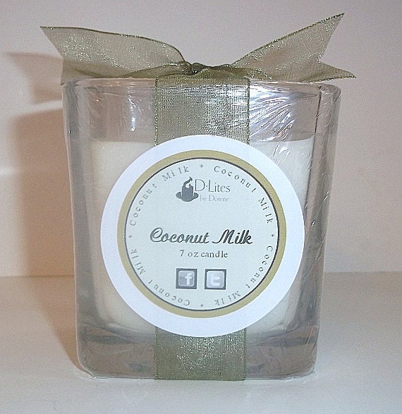 Coconut Milk 7 oz. candle, container jar candle, clearance - 50% off