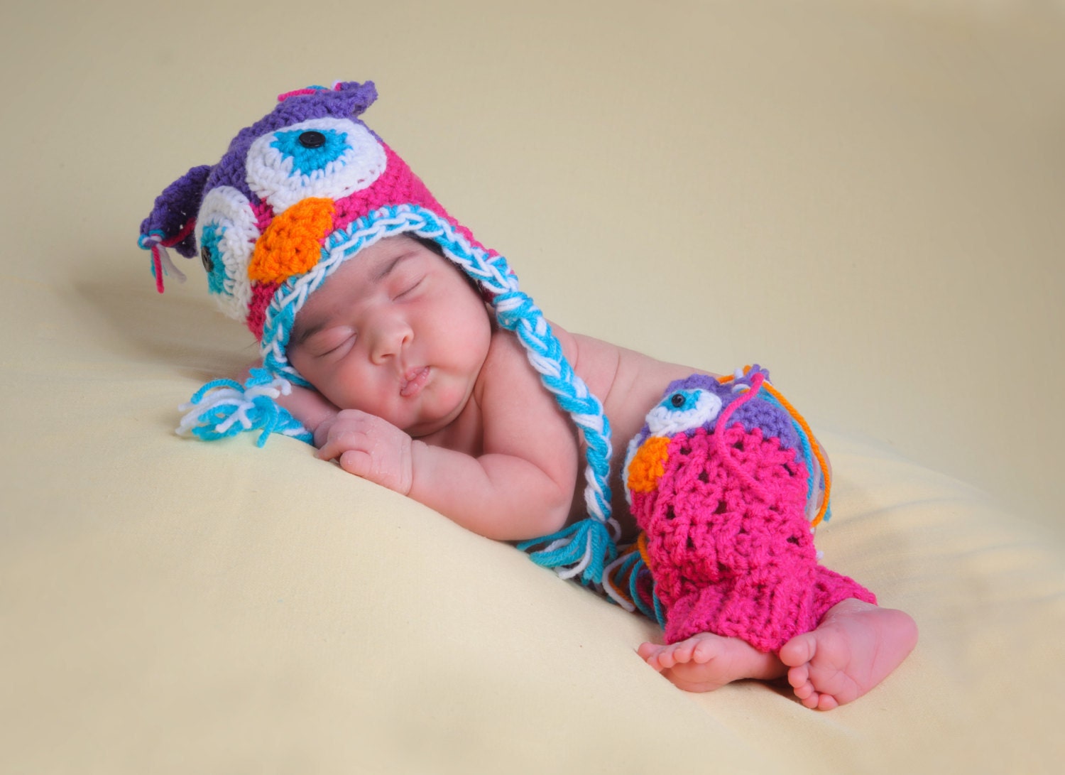 Crochet Owl Leg Warmers sizes 0-3 through 10