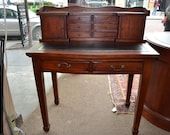 Mahogany Desk with Leather Top
