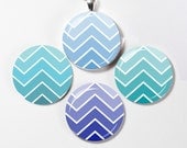 Magnetic Pendant Necklace, Ombre, Chevron Necklace, Interchangeable Magnetic Necklace (Set 14)