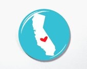 California Pendant, Interchangeable Magnetic Necklace Pendant Toppers, Topper Button, Interchangeable Pendant