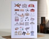Liverpool Alphabet Greetings Card