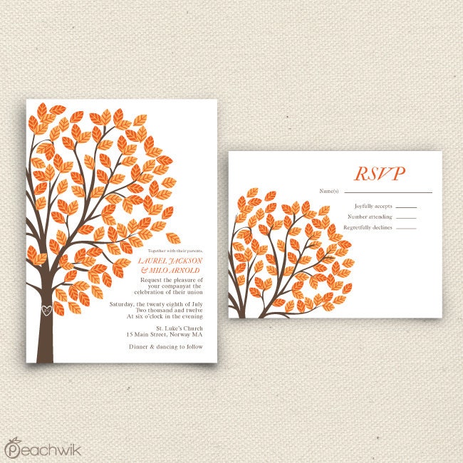 Elegant Wedding Invitation Suite - Dreamwik - Invitation and RSVP Card Set - SAMPLE SET