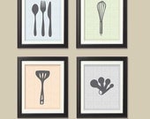 Kitchen Artwork Prints- Typography Kitchen- 8X10 Inches, Gift for Cooks, Baking prints, House warming gift, Hostess