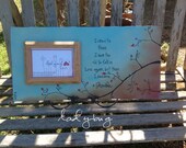I used to  think I was too old to fall in love again, but then I became a grandma. Personalized frame, quote and art painted, 24"x12".