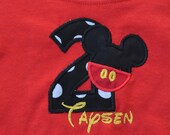 Mickey Mouse Custom Birthday Shirt with Name and Number