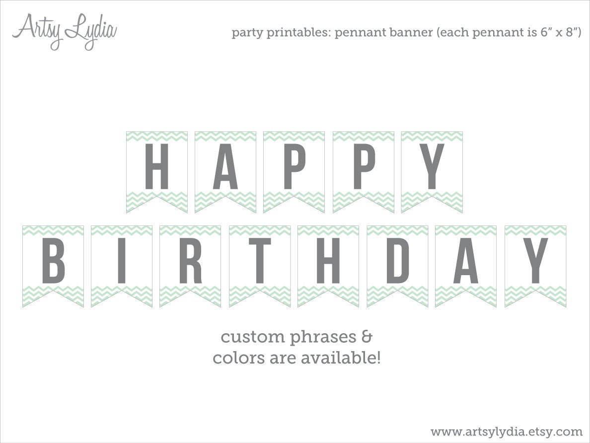 Chevron Pennant Banner Kit: DIY Party Printable
