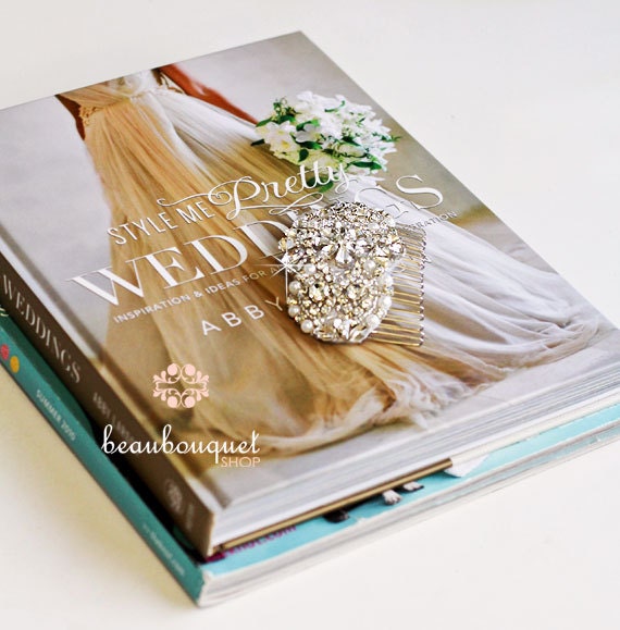 Bridal Haircomb Crystal Beaded Rhinestone Headpiece Jewelled Headpiece Wedding Haircomb Bridal Accessories