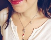 Fairy Moon Necklace Stars Valentine's Day Natural Riverstone Gemstone Charm Necklace Fairy tale Jewelry