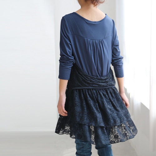 Soft Cotton T shirt tunic long sleeve dress