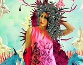 Unique t-shirt / one piece only/ (Designer - FORNARINA ) with my drawing "strange love"