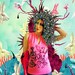 Unique t-shirt / one piece only/ (Designer - FORNARINA ) with my drawing "strange love"