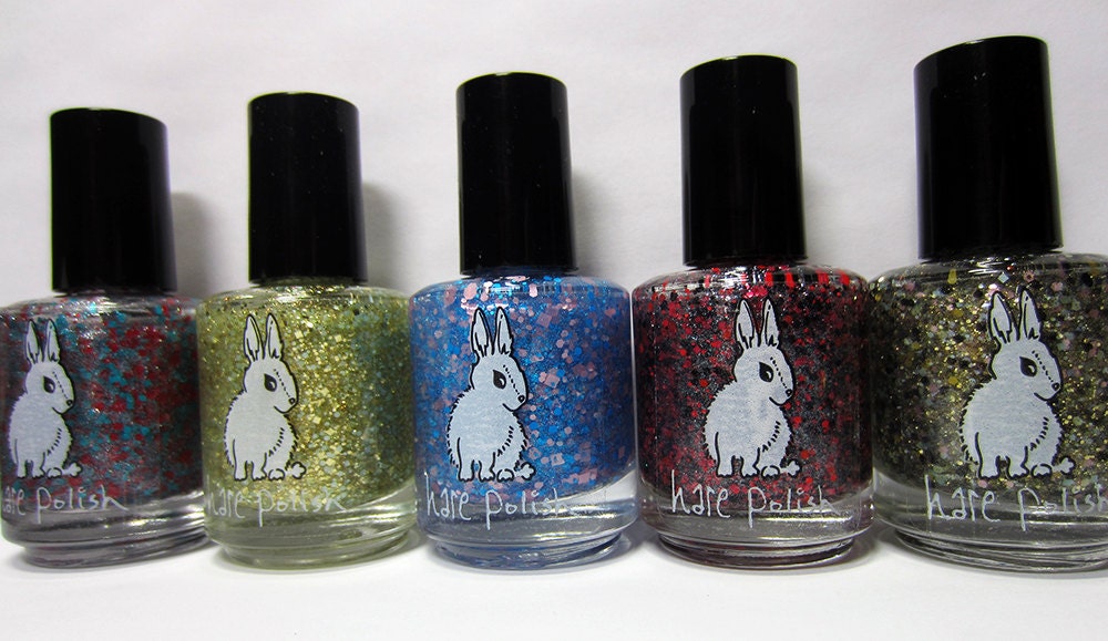 Set - The Last Queen of France - HARE polish - TOP COATS - Hand Blended Nail Polish