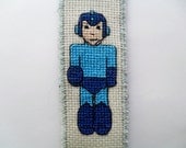 Megaman cross stitch bookmark