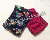 Set of 2 Robots and Polka Dots u pick size  male dog diapers belly bands with elastic sides