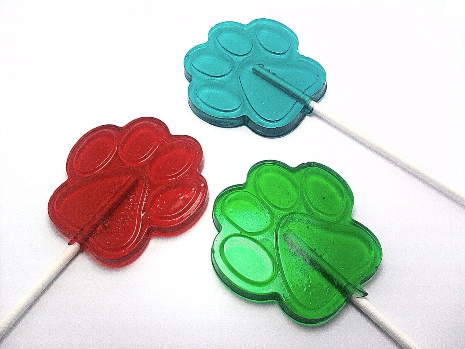 Buy 6 Get 6 Free - LARGE DOG PAW lollipops - Pick Any Color and Flavor
