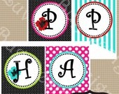 INSTANT DOWNLOAD- Printable Surfer Girl "Baby on Board" Banner-Printables by Luv Bug Design