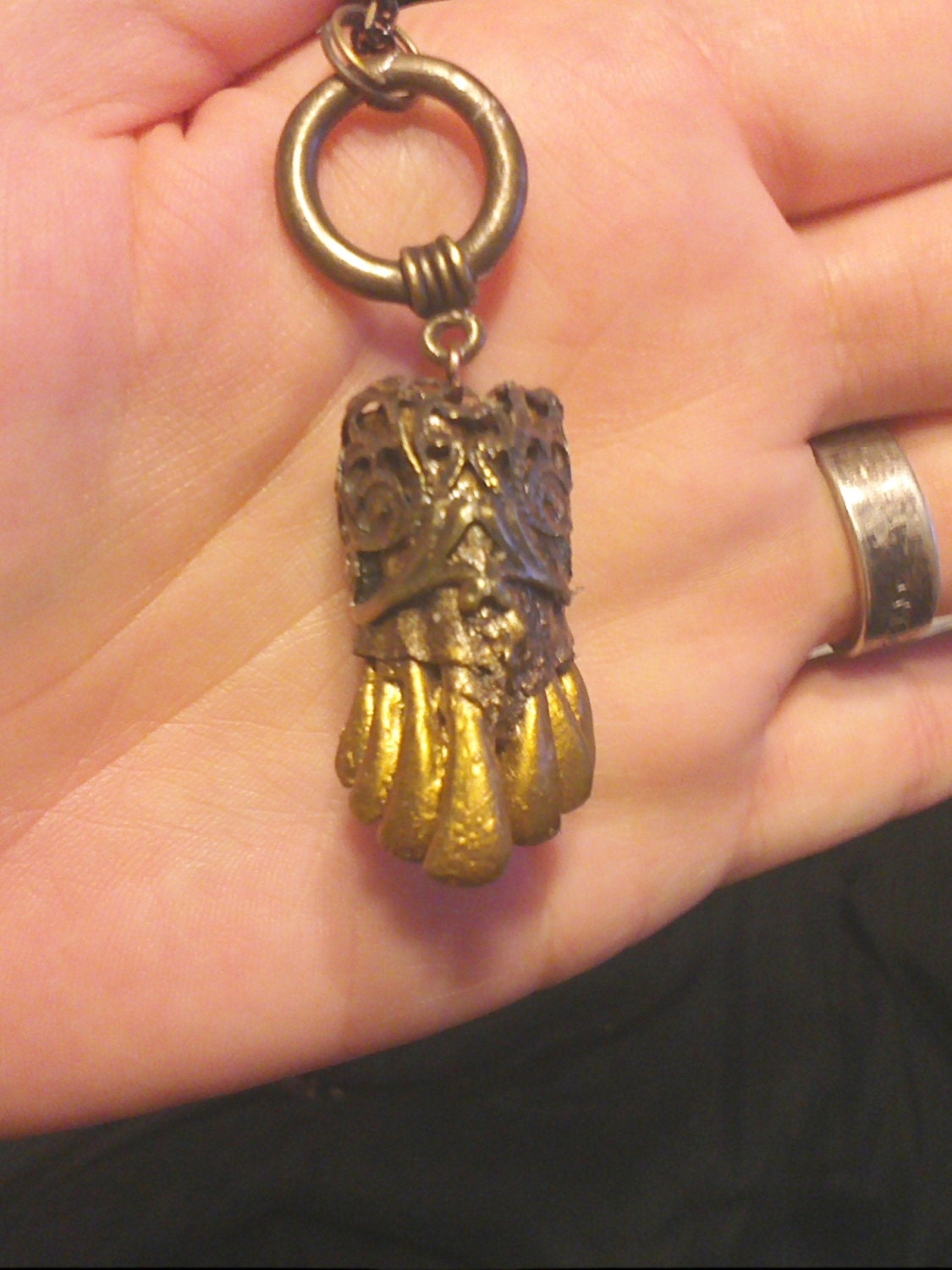 Memento Mori goat jaw necklace