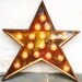 Illuminate Star Light fixture metal sign reclaimed barn wood 24 inch diameter