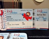 Pilot Invitations cards-DIY, lil pilots, airplane birthday, airplane invitation, invites, Boarding Pass Invitations
