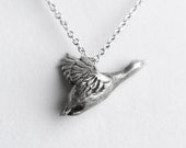 Snow Goose Necklace - December / January Birth Totem Jewelry - Capricorn