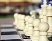 All The King's Men (White)- Chess Pieces Photo- White Side- Outdoor Oversized Chess Set Photograph- Game board- 8x12 Fine Art Print