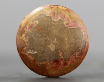 Fossilized Wood Circle, Coin Organic Cabochon - 35mm (C2614)