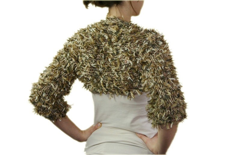 Knit Shrug in Shades of Brown - Earth Tones Bolero - Sweater - Spring Fall Winter Fashion - Women Teens Accessories