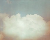 nursery decor. cloud photo. sky. dreamy fine art photography. white cream mauve pink blue baby room pastel colors 8x10