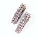Vintage Rhinestone Dress Clips Channel Set Rectangular Matching Pair