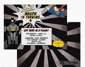 VINTAGE SUPERHERO inspired Birthday Invitation, PRINTABLE by Libby Lane Press Il_170x135