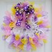 White Polka Dot Spring Spiral Mesh Wreath