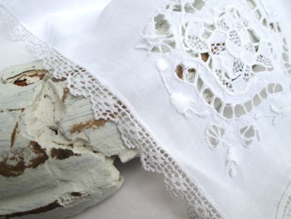 Vintage White Lace Hanky Lace Hankerchief Wedding