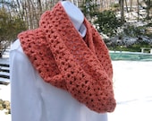 Infinity Scarf & Fingerless Glove Set - Persimmon