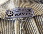 GENUINE 1940s WW2 Navy W.A.V.E.S authentic uniform suit jacket L