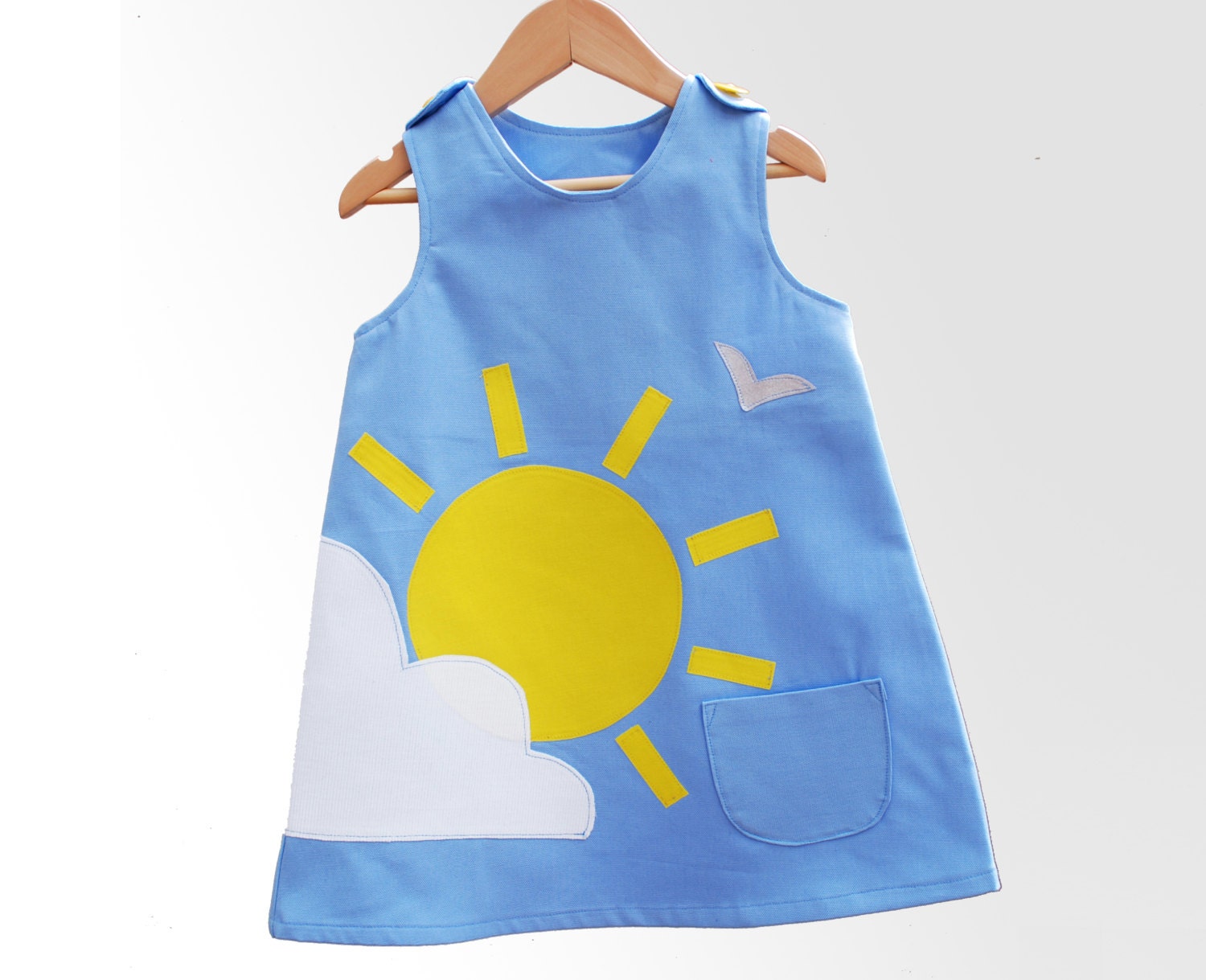 Girls dress summer sunshine and cloud