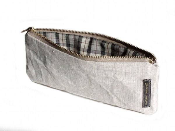Pure linen pencil case