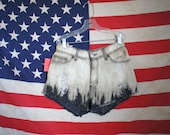Destroyed Denim Shorts Renewal Up Cycled Shorts Small