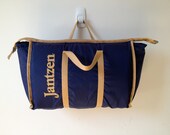 vintage 70s jantzen logo beach bag cooler tote
